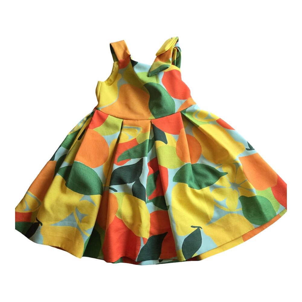 Abel & Lula Colorful Fruit Print Dress Size: 4
